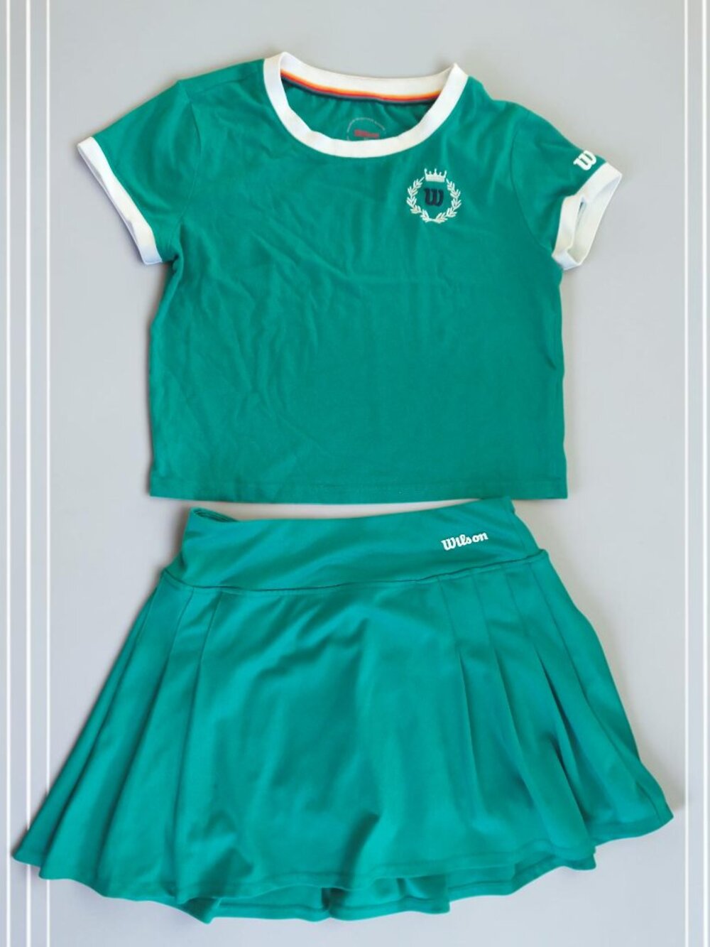 Wilson Girls Tennis Outfit Set Size XL